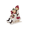 Статуетка Lefard Christmas Kids на салазках 12х6 см Білий (AL186505)