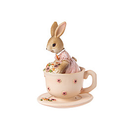 Статуетка Lefard Lapin Купання в квітах 11.5 см Різнокольоровий (AL186510)