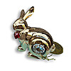 Статуетка Crystocraft Кролик Хрустальне серце зі стразами Swarovski 6х6 см Gold (AL186563)