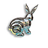 Статуетка Crystocraft Кролик Хрустальне серце зі стразами Swarovski 6х6 см Silver (AL186564)