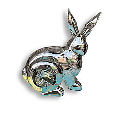 Статуетка Crystocraft Кролик Хрустальне серце зі стразами Swarovski 6х6 см Silver (AL186564)