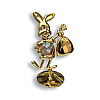 Статуэтка Crystocraft Кролик Мешок бабла со стразами Swarovski 7,5 см Gold (AL186565)