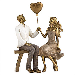 Фігурка декоративна Lefard First date 24x17x9 см Золотистий (AL186617)