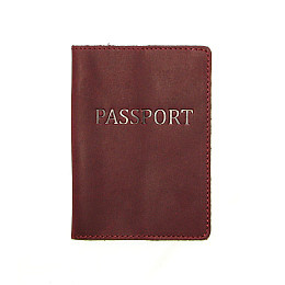 Обложка на паспорт DNK Leather Паспорт-H col.L 15,5*9,8 см Бордовая