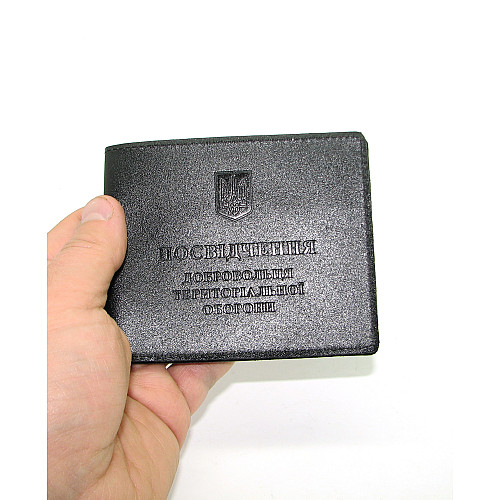 Обкладинка на посвідчення ТрО DNK Leather TRO R col.J Чорний