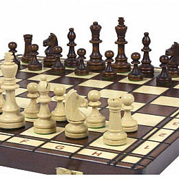 Деревянные шахматы турнирные с утяжелителем для соревнований 40,5 х 40,5 см Madon Jupiter