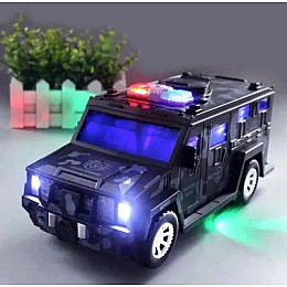 Дитяча електронна копилка-сейф RIAS "Військовий Джип" з кодовим замком Black (3_03604)