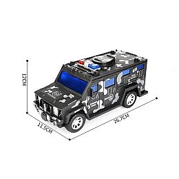 Дитяча електронна копилка-сейф RIAS "Військовий Джип" з кодовим замком Black (3_03604)