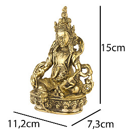 Статуя Дзамбали (Будди Багатства) Бронза Ручна робота Kailash 15 см (26772)