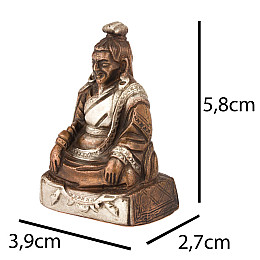 Лама Дзогчен Дродуль Паво Дордже (Адзом Друкпа) Бронза Оксидування Часткове сріблення Kailash 5.8 см (26335)