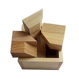 Дерев'яна головоломка Круть Верть Чикаго мала 4х6х6 см (nevg-0010)