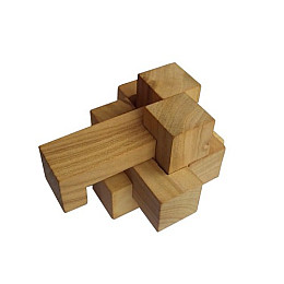 Дерев'яна головоломка Круть Верть Хрест Дюбуа 7х7х7 см (nevg-0019)