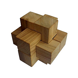 Дерев'яна головоломка Круть Верть Хрест Дюбуа 7х7х7 см (nevg-0019)