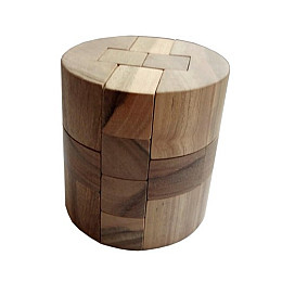 Дерев'яна головоломка Круть Верть Циліндр 8х7.5х7.5 см (nevg-0020)