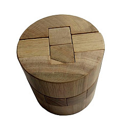 Дерев'яна головоломка Круть Верть Циліндр 8х7.5х7.5 см (nevg-0020)