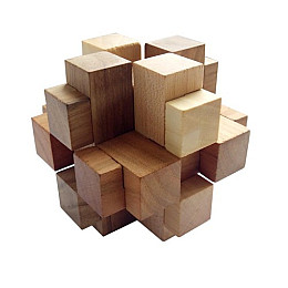 Дерев'яна головоломка Круть Верть Хрест Альтекрузі 8х8х8 см (nevg-0047)