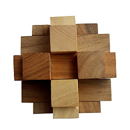 Дерев'яна головоломка Круть Верть Хрест Альтекрузі 8х8х8 см (nevg-0047)