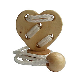 Мотузкова головоломка Круть Верть Серце на підставці (nevg-0044)