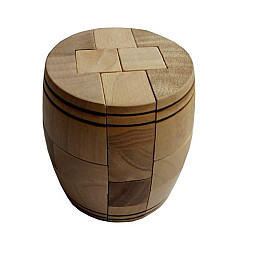 Дерев'яна головоломка Круть Верть Бочонок 8х8х8 см (nevg-0045)