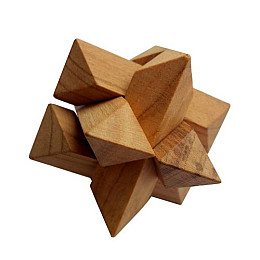 Дерев'яна головоломка Круть Верть Гордієв вузол 5х5х5 см (nevg-0022)