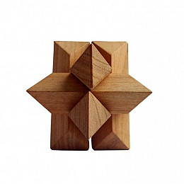 Дерев'яна головоломка Круть Верть Гордієв вузол 5х5х5 см (nevg-0022)