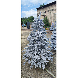 Штучна новорічна виливна ялинка Happy New Year Венська 210 см Засніжена