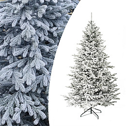 Штучна новорічна виливна ялинка Happy New Year Венська 180 см Засніжена