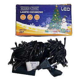 Светодиодная гирлянда электрическая с контроллером Led 200 светодиодов зеленый провод 16 м Мультицвет