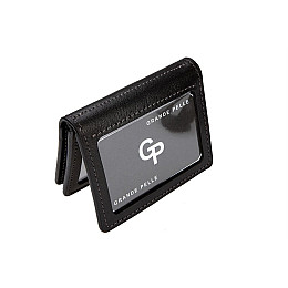 Обкладинка на права техпаспорт удостоверення зі шкіри 221610 Grande Pelle 10 × 8 × 1.5 Чорний