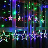 Xmas гирлянда Xmas STAR CURTAIN 12M MULTI Звезды Мультицветные