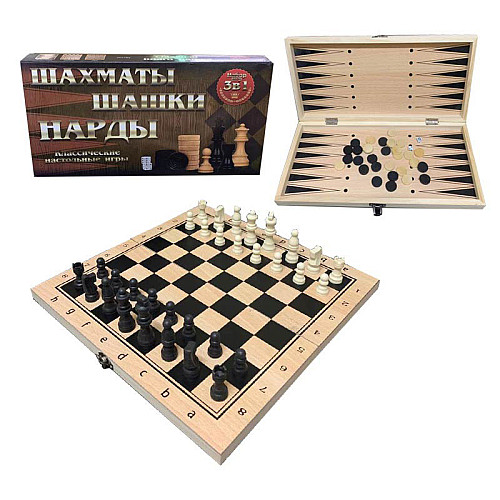 Настольная игра "Шахматы" A-Toys W7781 3 в 1