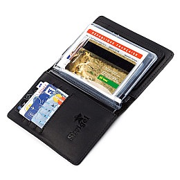 Обложка для автодокументов Shvigel кожаная Черный (13923)