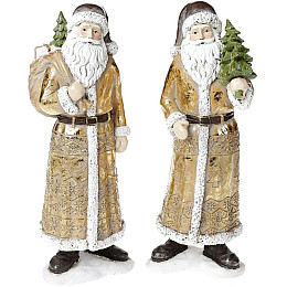 Статуетка Santa із ялинкою 30 см, шампань Bona DP43007