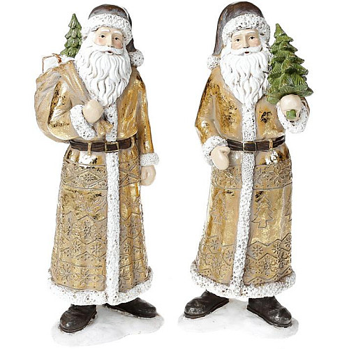 Статуетка Santa із ялинкою 30 см, шампань Bona DP43007