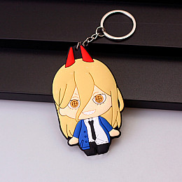 Брелок Пауер Power Людина Бензопила Chainsaw Man Гумовий Rubber (20274) Bioworld