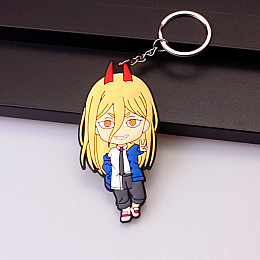 Брелок Пауэр Power Человек Бензопила Chainsaw Man Резиновый Rubber v2 (20301) Bioworld