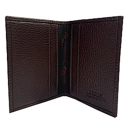 Обложка на ID паспорт кожаная бордовая KARYA 096-243