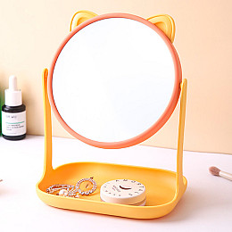 Настільне Дзеркало Макіяжу з Жовтими Котячими Вушками Жовте (18781) Bioworld