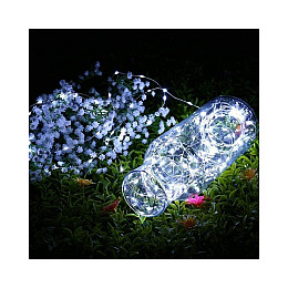 Світлодіодна гірлянда нитка Led Краплі роси на 100 світлодіодів 10 м Білий