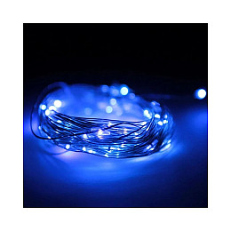 Світлодіодна гірлянда нитка Led Краплі роси на 100 світлодіодів 10 м Синій