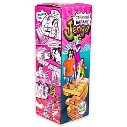 Настільна гра Jenga Держи баланс 48 блоків укр Strateg (30722)