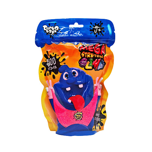 Лизун-антистресс "Mega Stretch Slime" Danko Toys SLM-12-01U 500 гр Розовый
