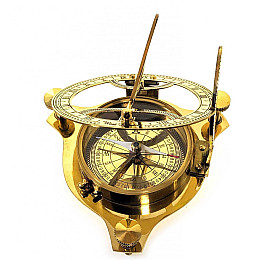 Сонячні годинники None з компасом бронзові настільні 12х12х4 см (DN26756)