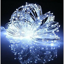 Светодиодная гирлянда-нить на батарейках Холодный белый 20м Decorative Light 200LED 218-21528203