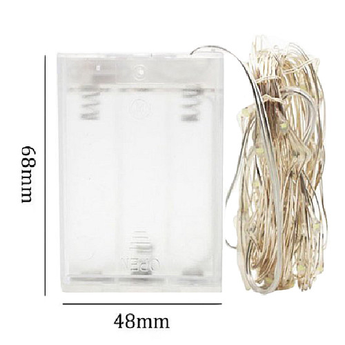 Светодиодная гирлянда-нить на батарейках Холодный белый 20м Decorative Light 200LED 218-21528203