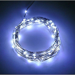 Гірлянда Нитка Led 50 дріт 5 м Холодний Білий 1 режим USB + батарейка Decorative Light 218-21528271