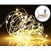 Гирлянда Нить Led 100 проволока 10 м Тёплый Белый 1 режим USB + батарейка Decorative Light 218-21528274