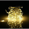Гирлянда Нить Led 100 проволока 10 м Тёплый Белый 1 режим USB + батарейка Decorative Light 218-21528274