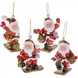 Підвісні фігурки Santa on a Snowboard BonaDi DP186315