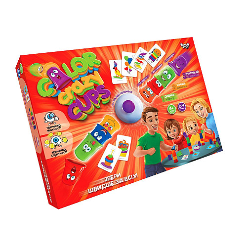 Настільна розважальна гра "Color Crazy Cups" Danko Toys укр. CCC-01-01U